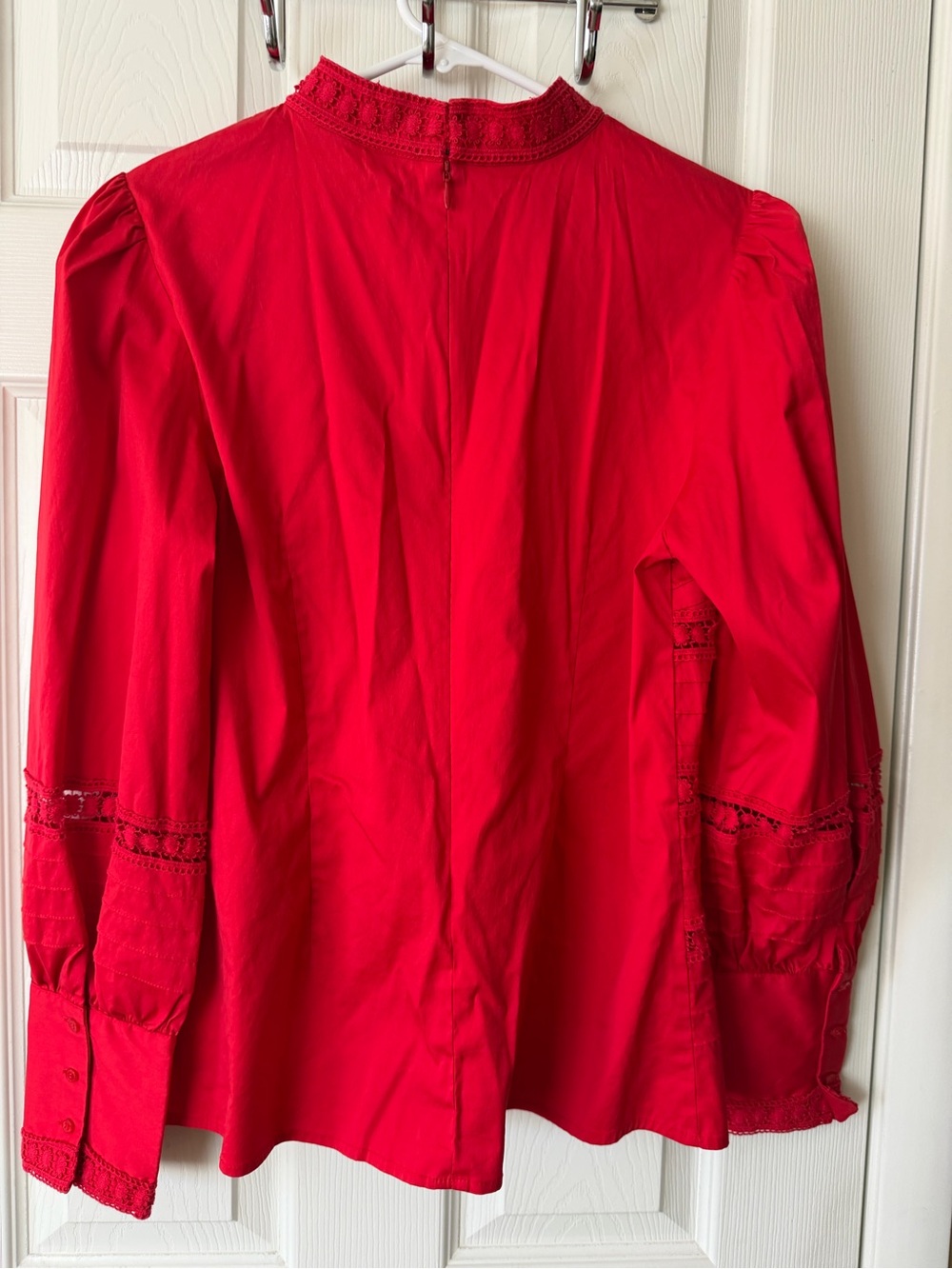 Halogen Red Lace-Panel High Neck Blouse - Picture 4 of 4